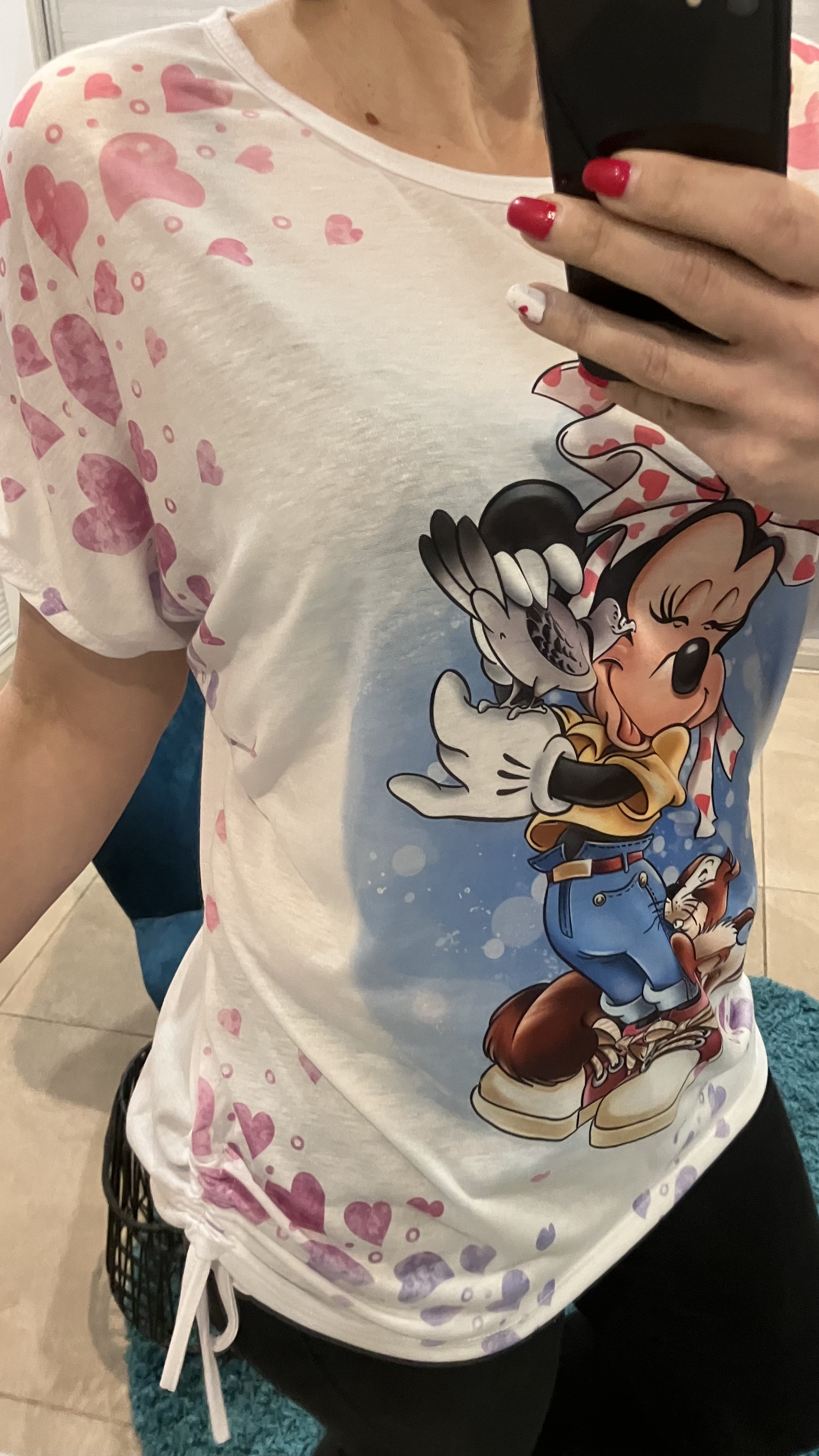 Tričko na boku riasené Minnie