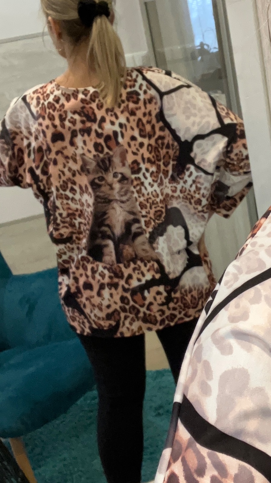 Vzorované blúzkové tričko oversize (UNI - M,L,XL,XXL)