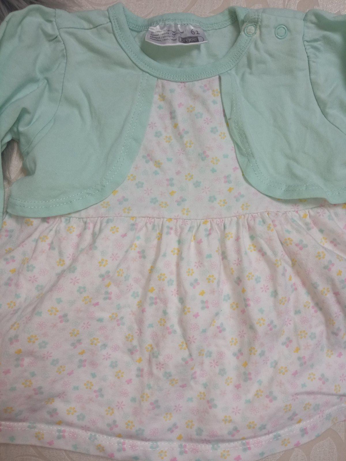 Kvetované šaty Ergee,2-4 mes.