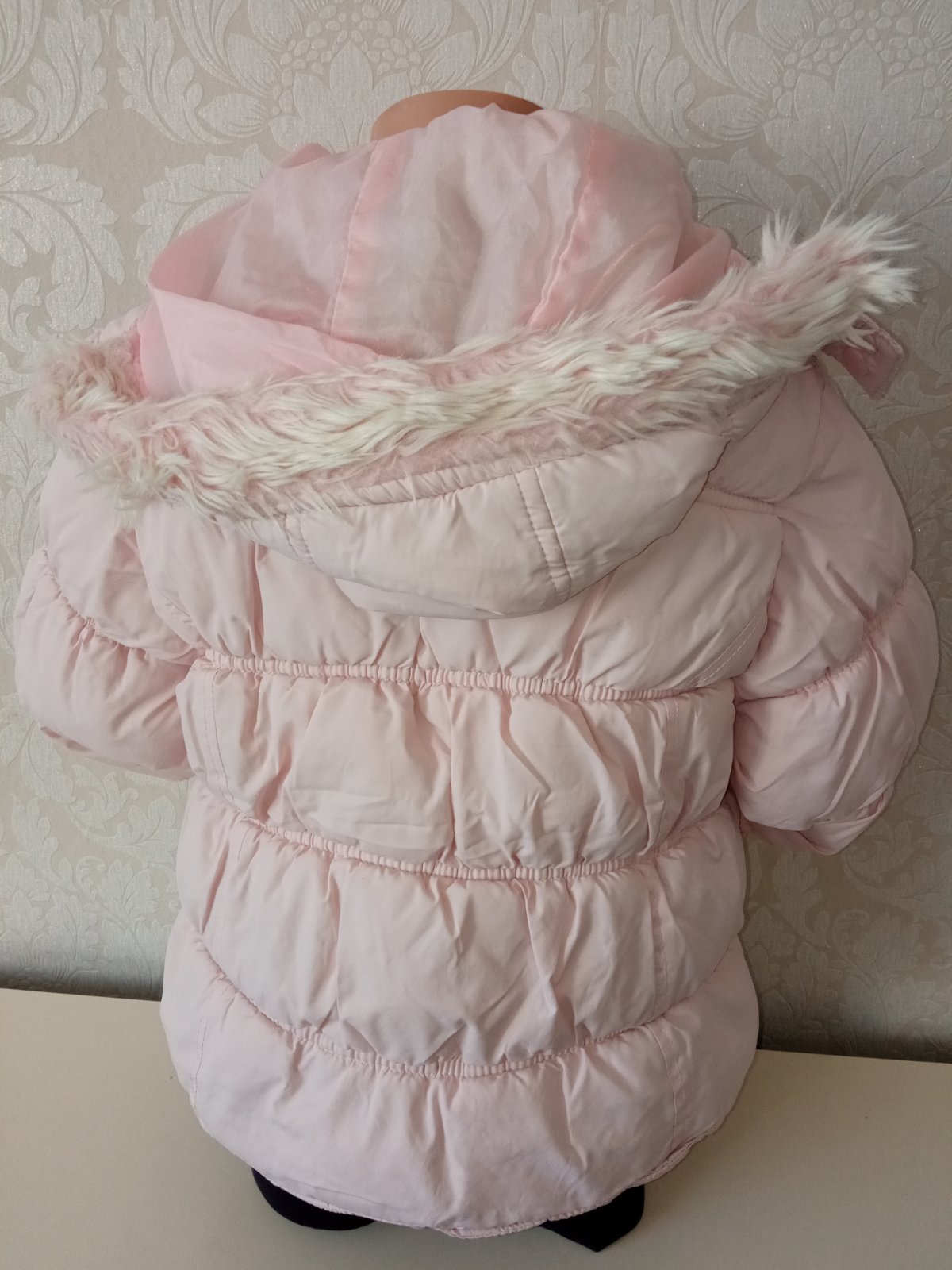 Ružová zimná bunda s kapucňou Minx (6-7 r.)