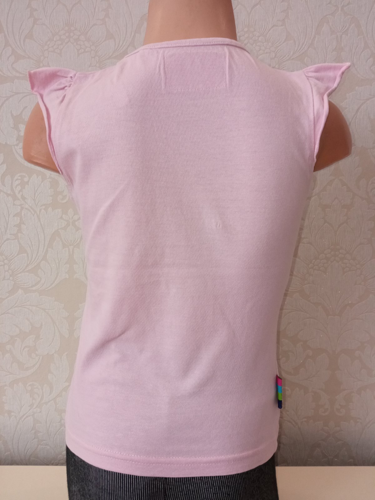 Ružové tričko s potlačou a nápisom (104)