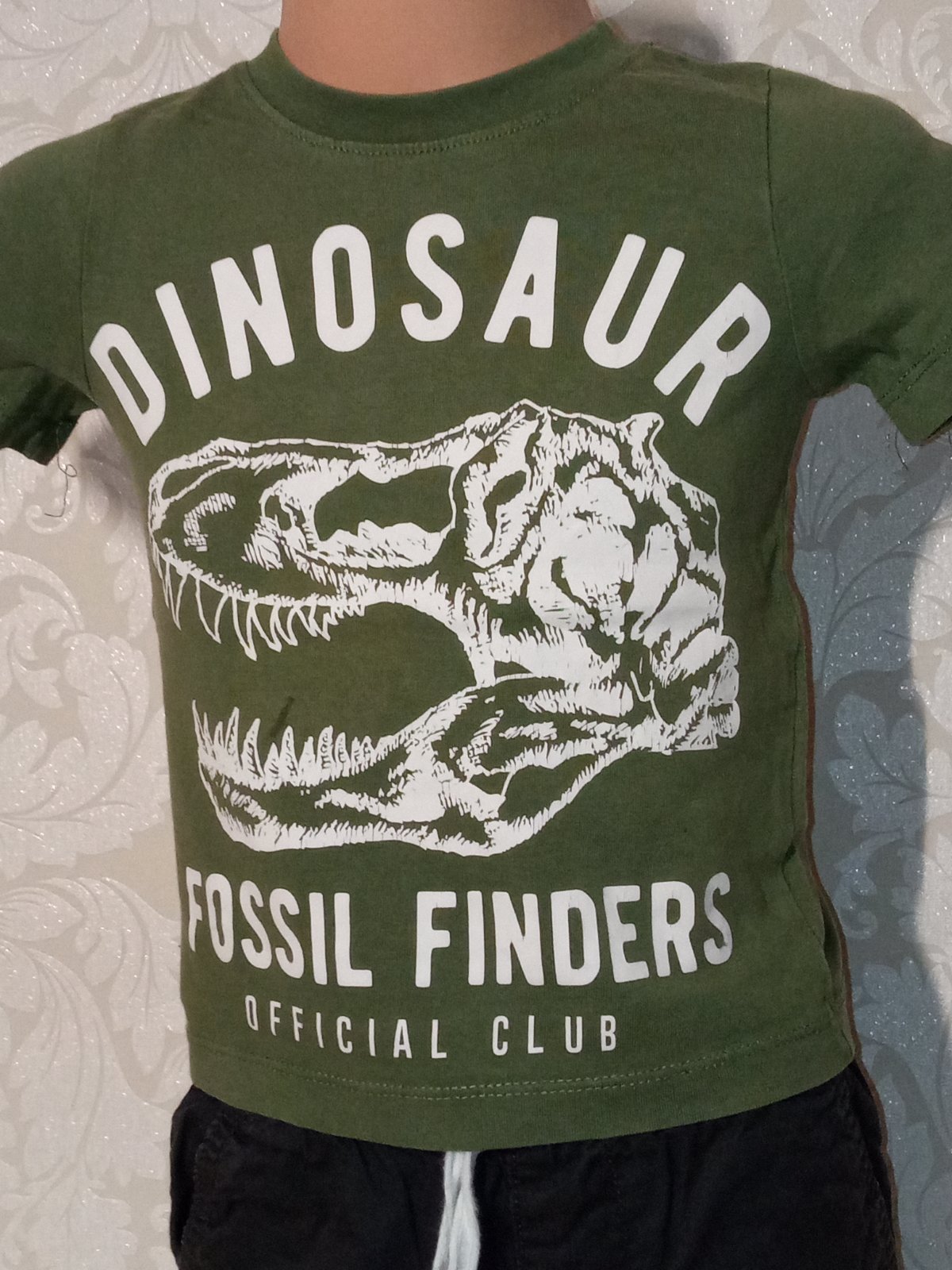 Khaki tričko s dinosaurom Next (92)