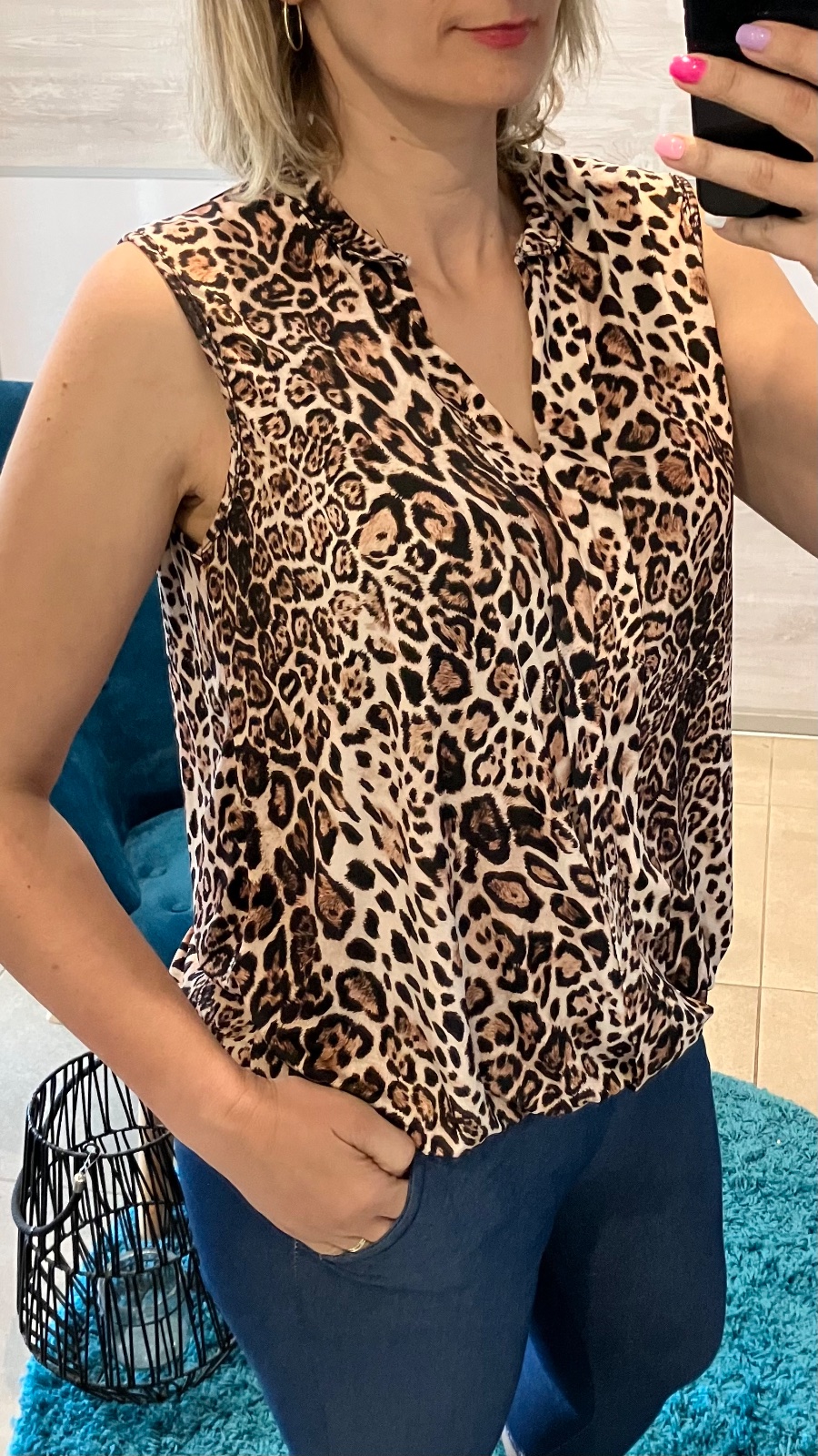 Dámska blúzka s leopardím vzorom (UNI - S,M,L)