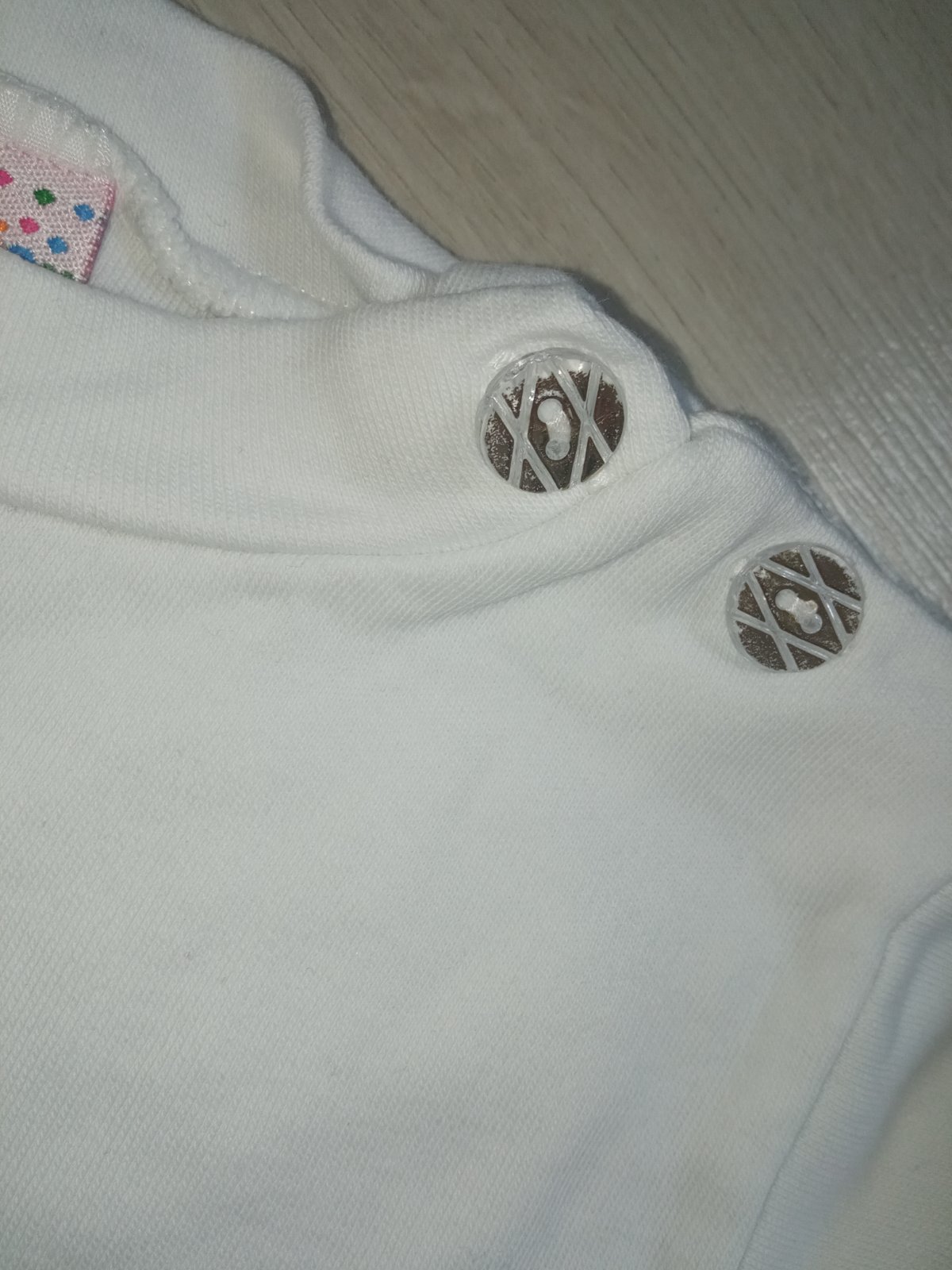 Biele kojenecké tričko s rolákom (62)