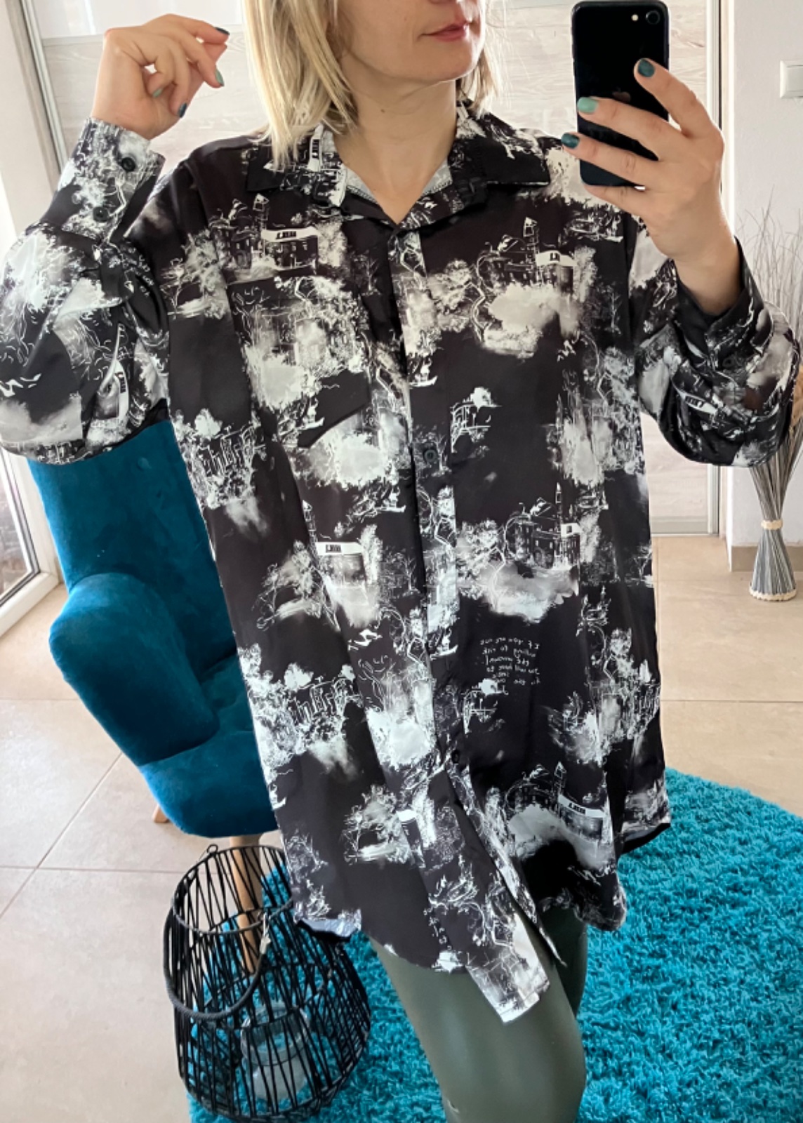 Dámska vzorovaná košeľa (UNI - M,L,XL,XXL)