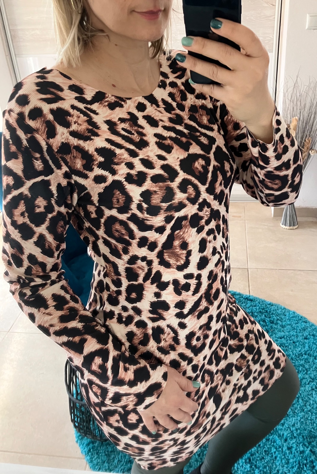 Dámske leopardie mini šaty (UNI - S,M,L,XL)