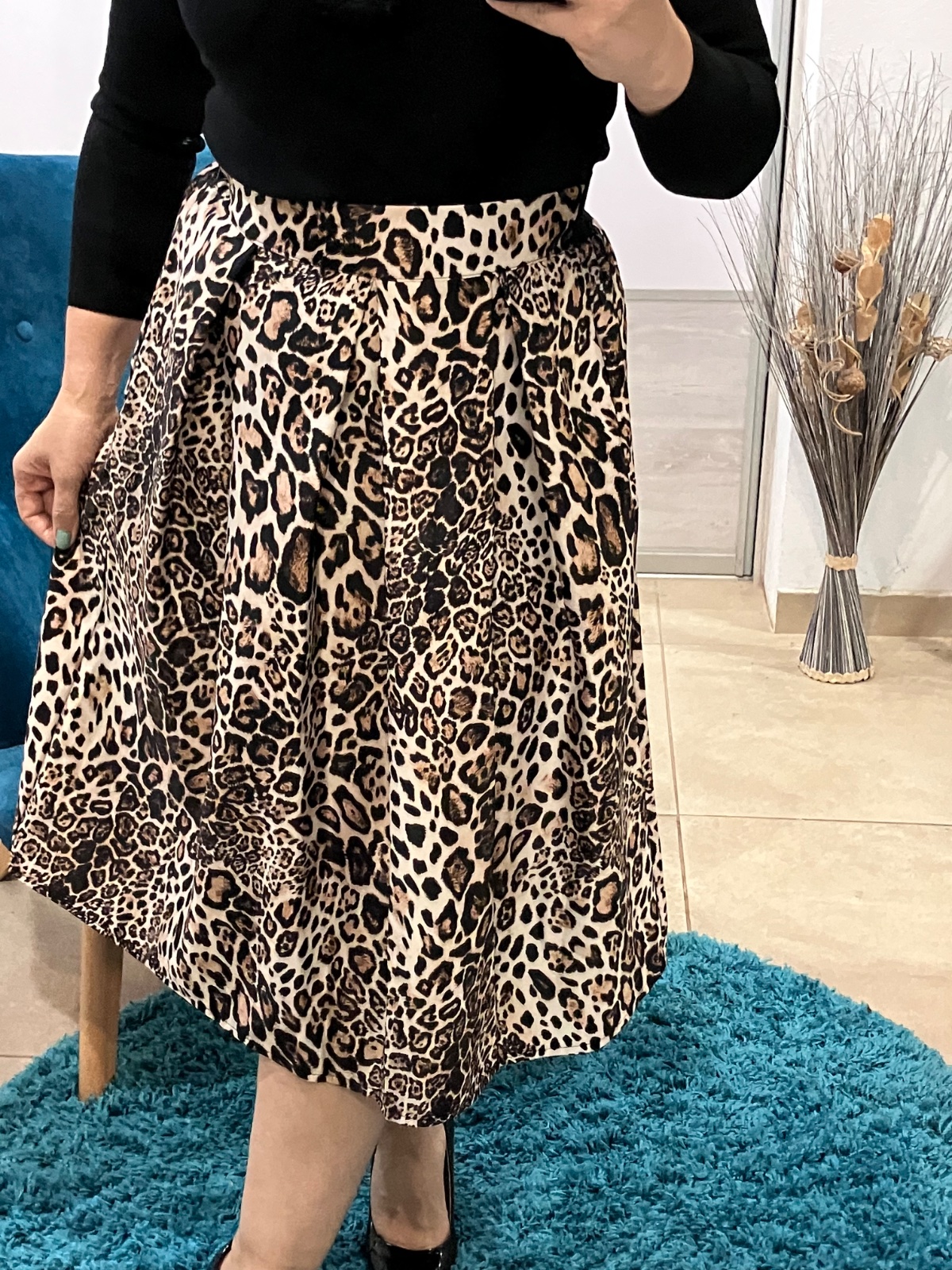 Dámska sukňa s leopardím vzorom (UNI - M,L,XL)