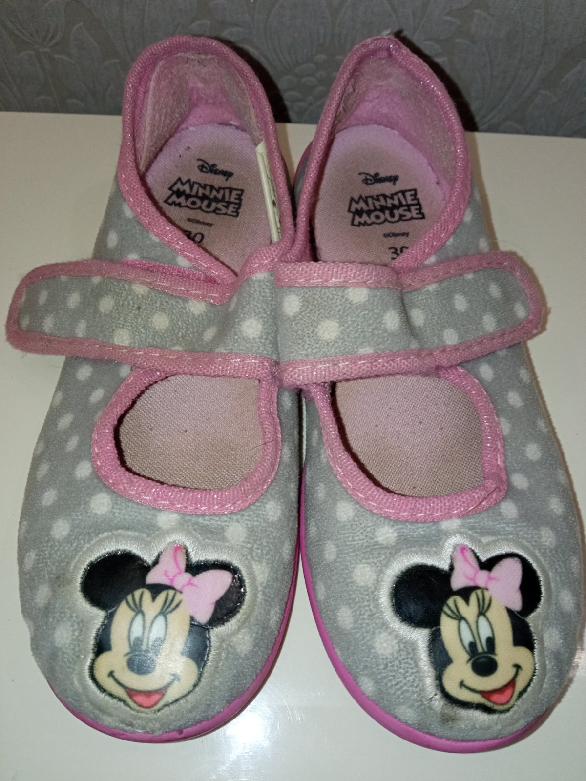 Bodkované papuče Minnie,veľk.30