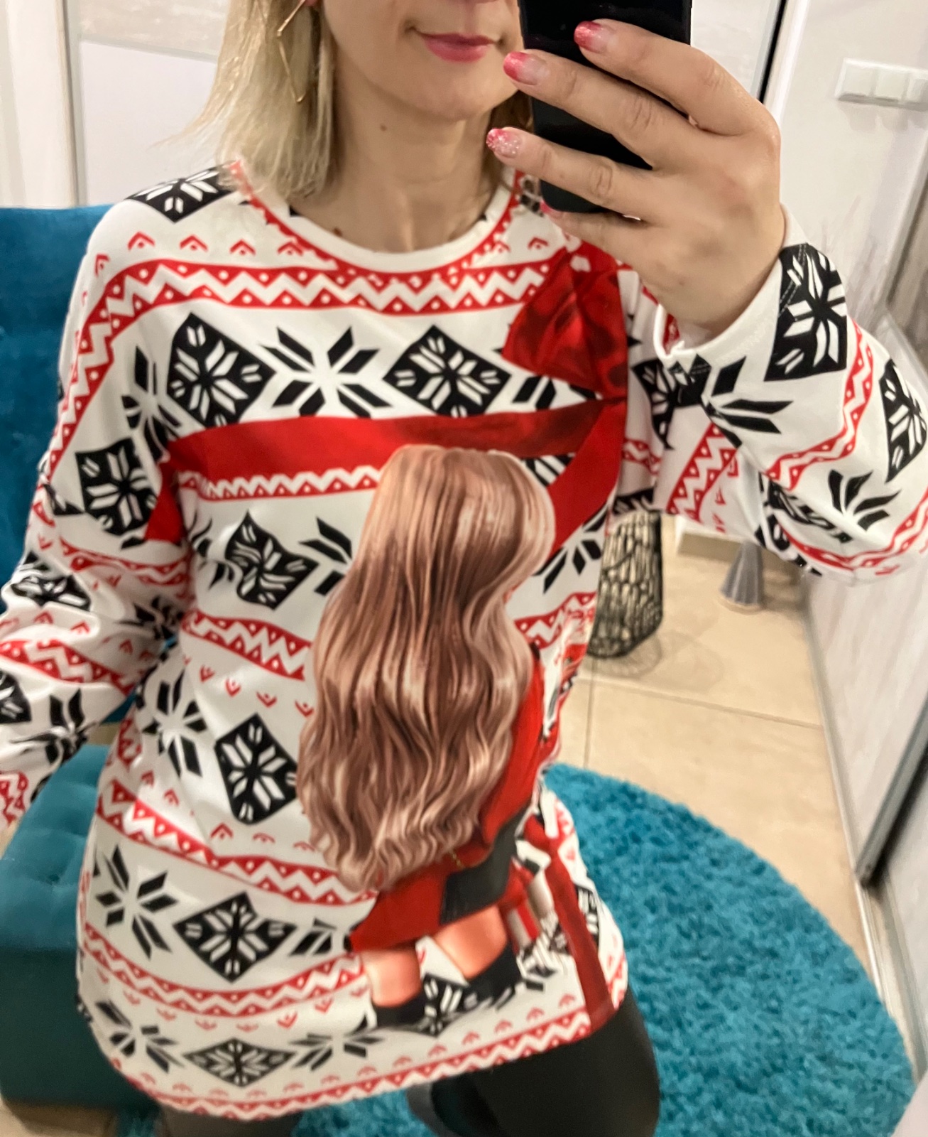 Dámska tunika so zimným vzorom (UNI - M L XL)
