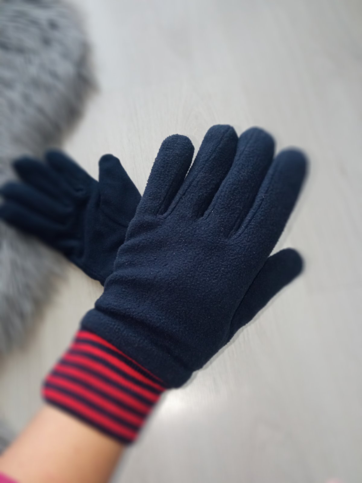 Tmavomodré päťprstové rukavice (UNI)