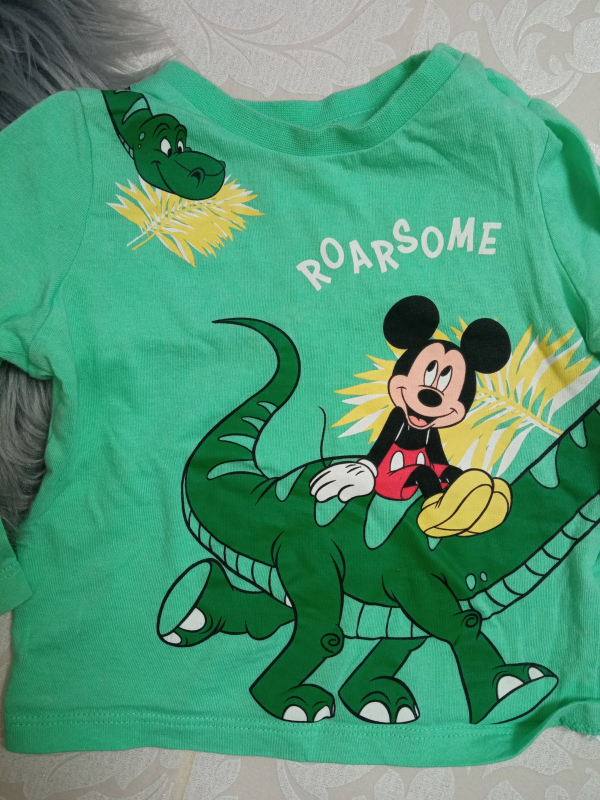 Zelené tričko Mickey (6-9 mes.)