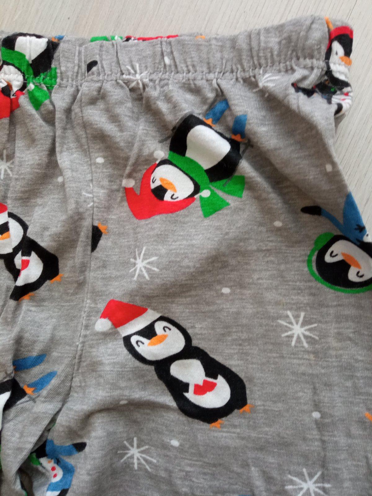 Sivé pyžamové nohavice s tučniakmi (2-3 r.)