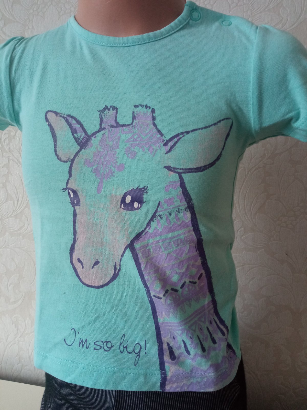 Modré tričko so žirafou (86)