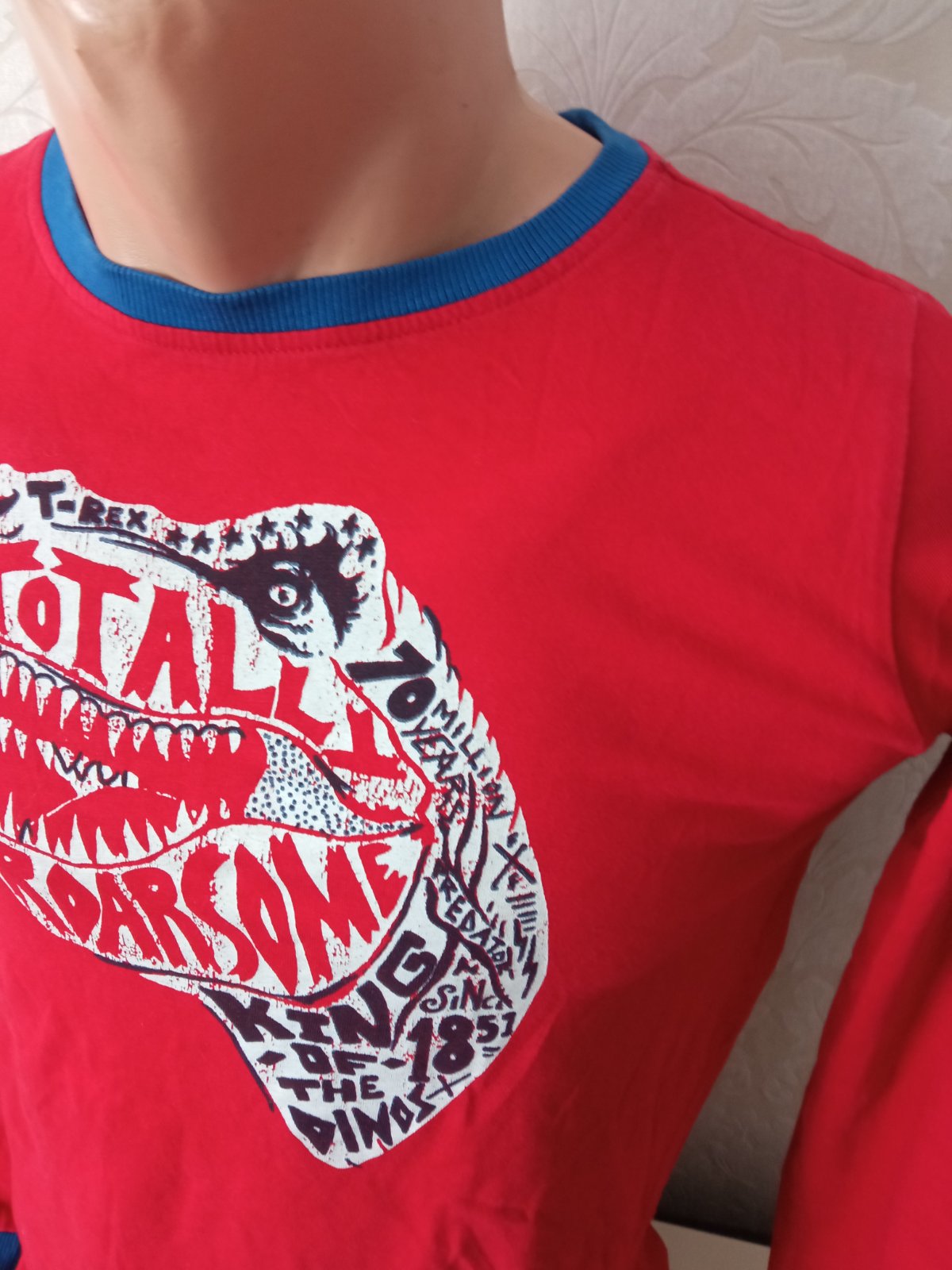 Červené tričko s dinosaurom (12-13 r.)