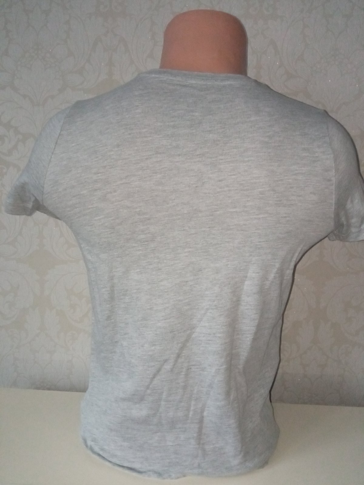 Sivé melírované tričko s nápisom F&F (140)