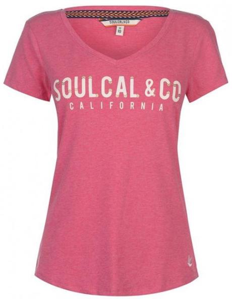 Ružové tričko s nápisom Soul Cal (S)