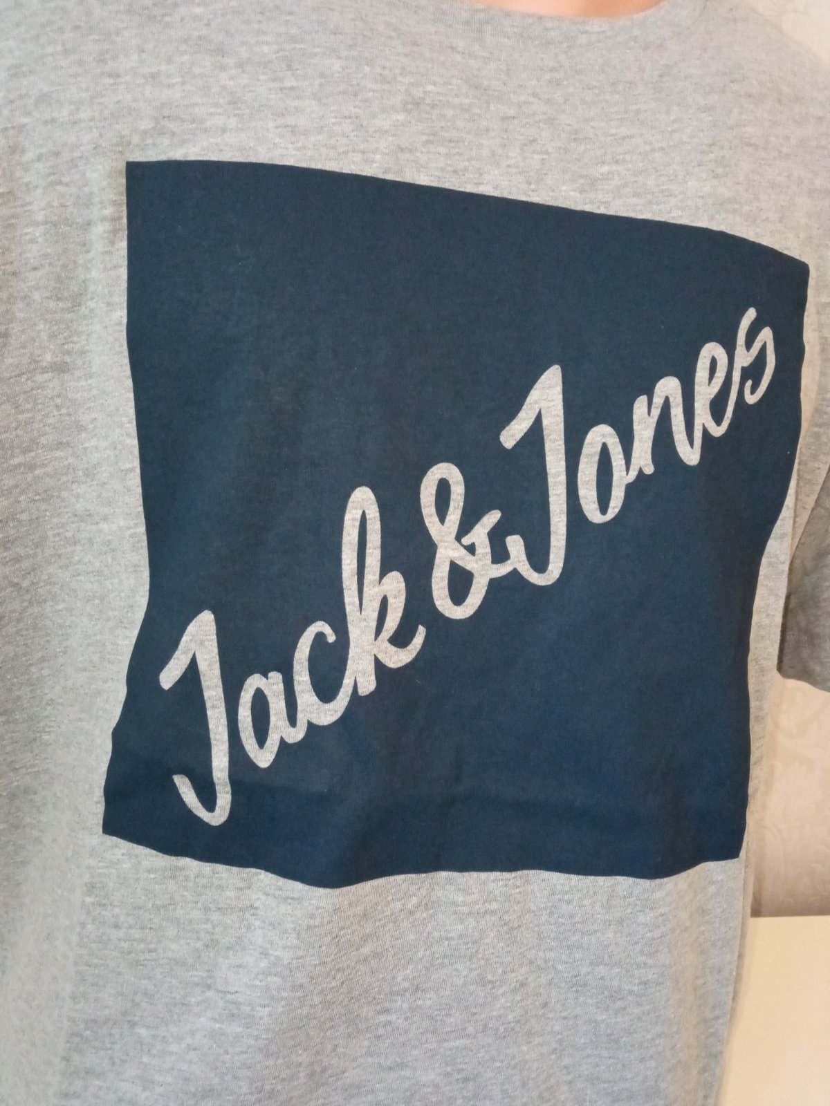 Sivé tričko krátky rukáv Jack Jones (L)