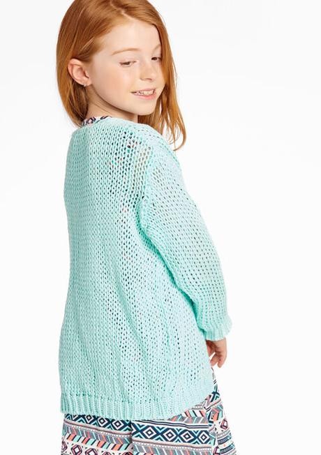 Mentolový pletený sveter Lola Liza (8-10 r.)
