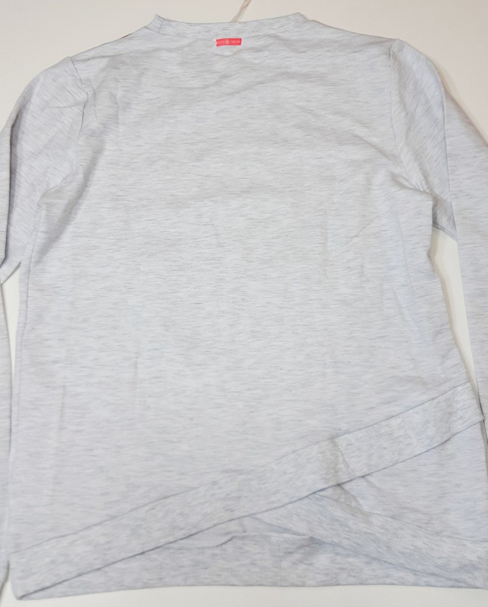 Sivé kvetované mikinové tričko Overkids (M)