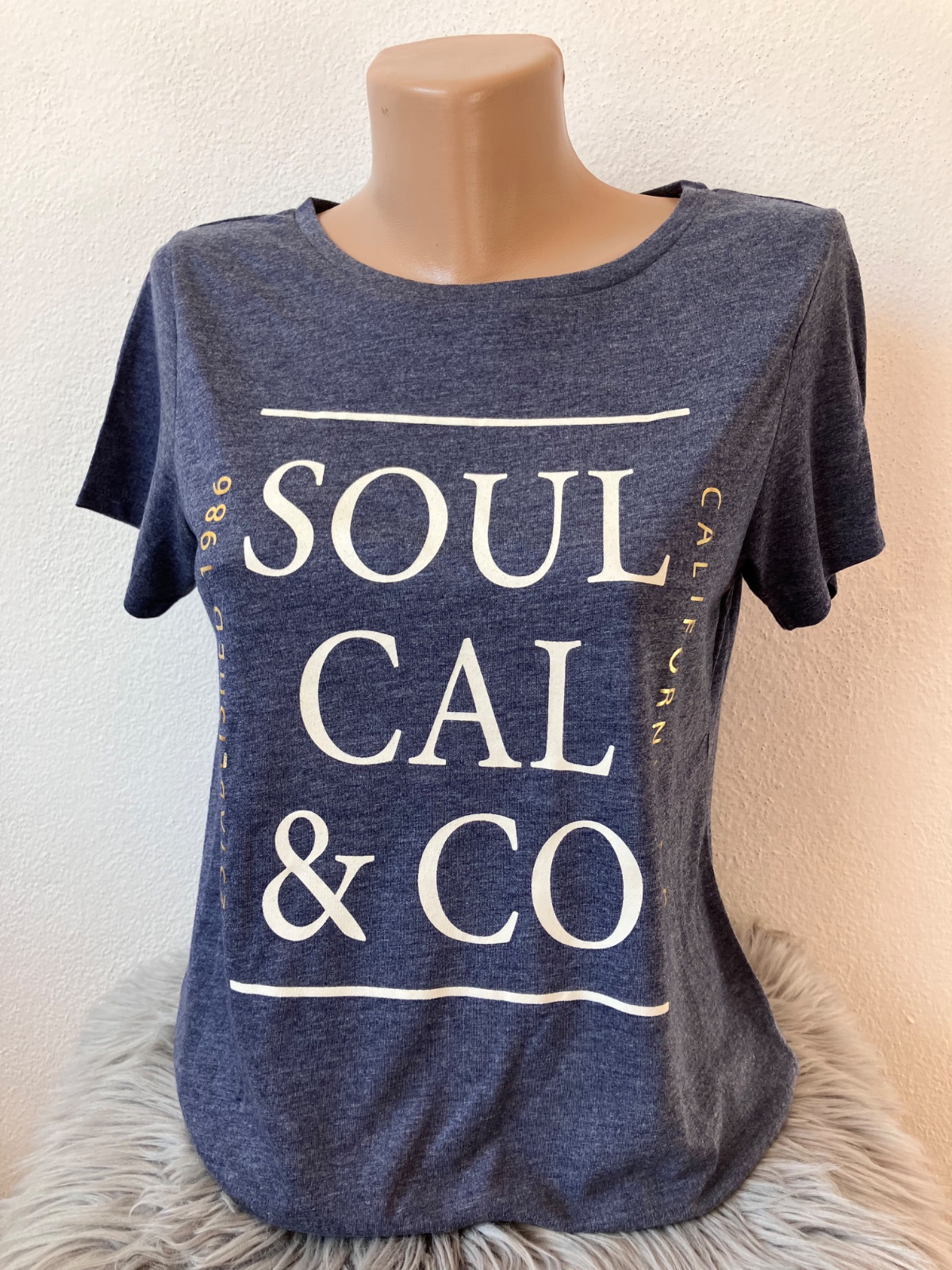 Tmavomodré tričko krátky rukáv Soul Cal (XS)