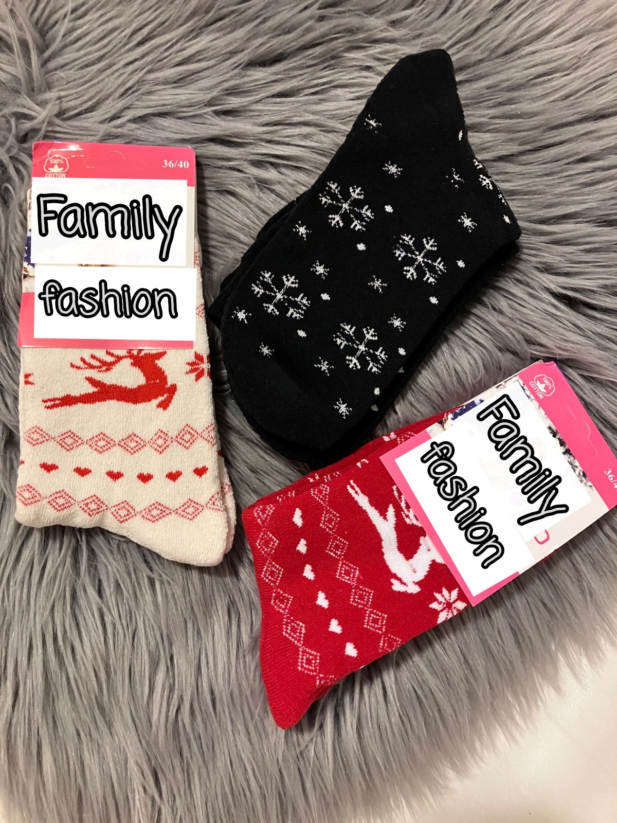 Zimné dámske froté ponožky 3pack (36-40)