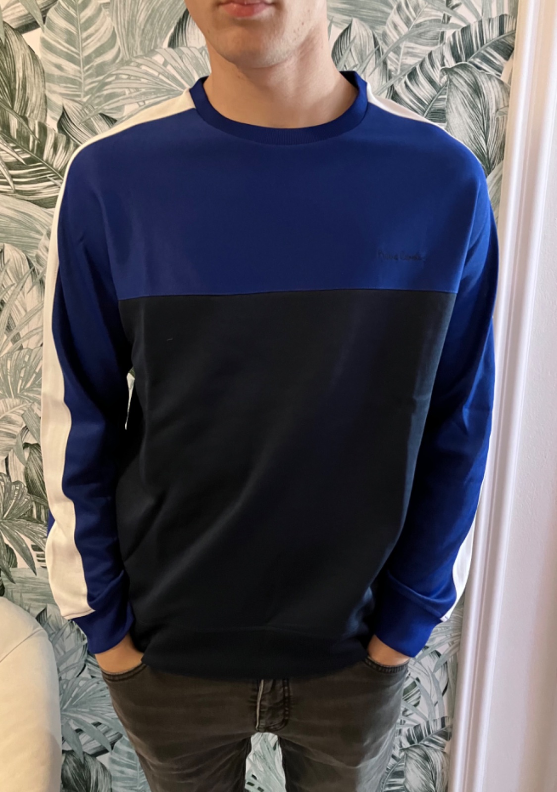 Modrá športová mikina Pierre Cardin (XL)