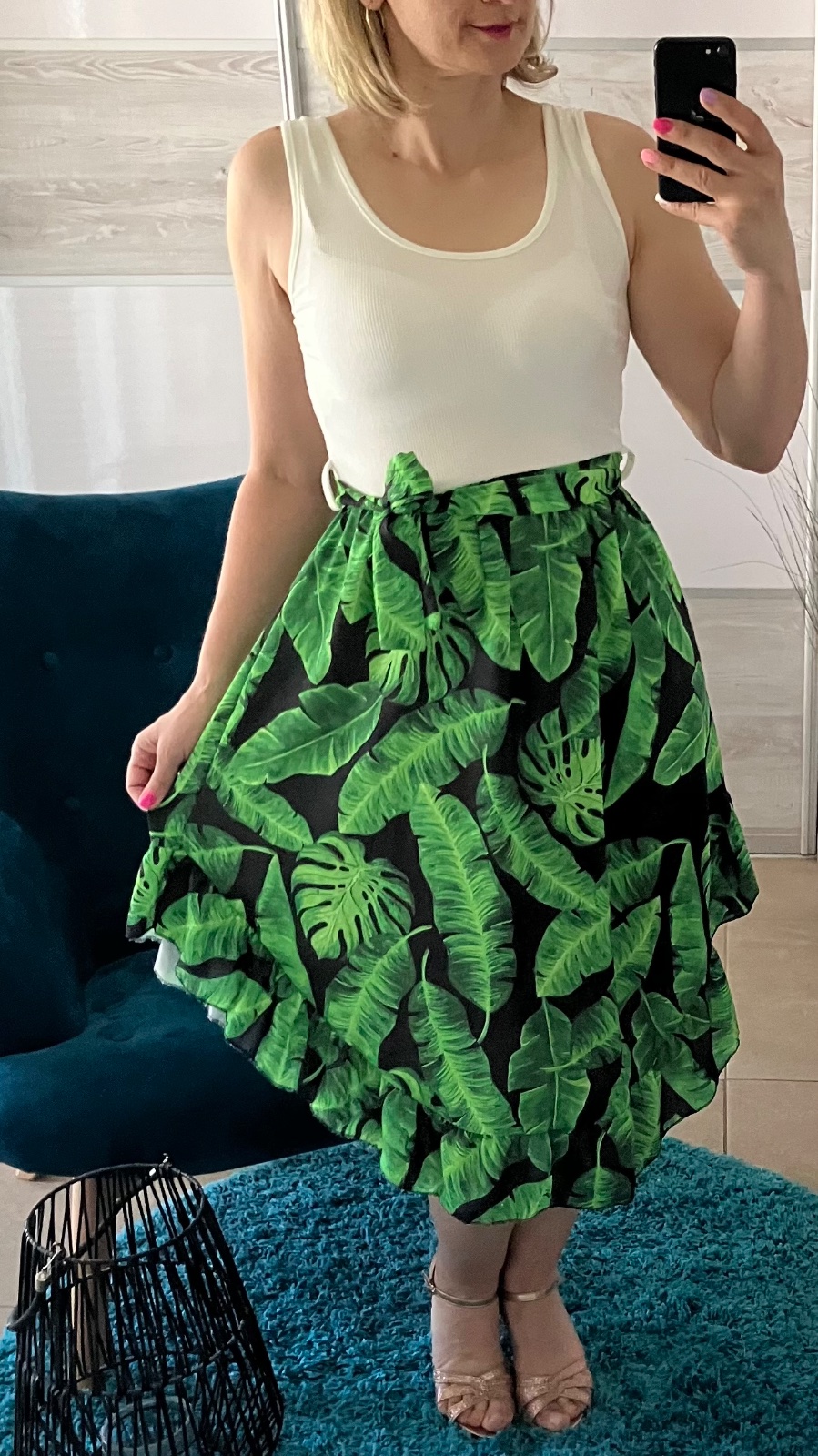 Vzorované midi letné šaty (UNI - S,M,L)