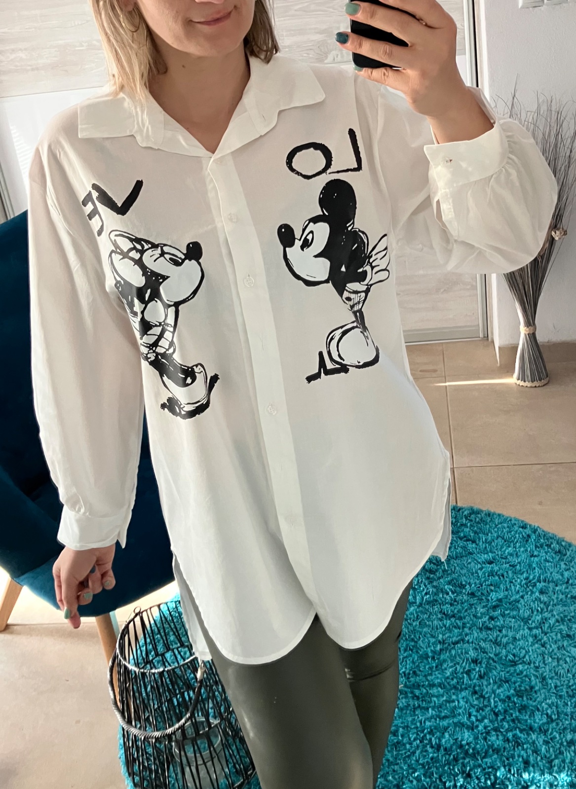 Dámska košeľa Mickey a Minnie (UNI - M,L,XL)