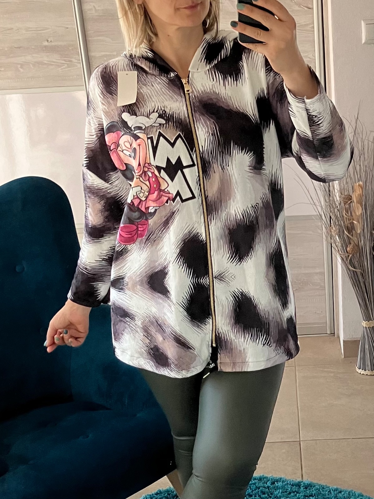 Dámska mikina s kapucňou Minnie (UNI)
