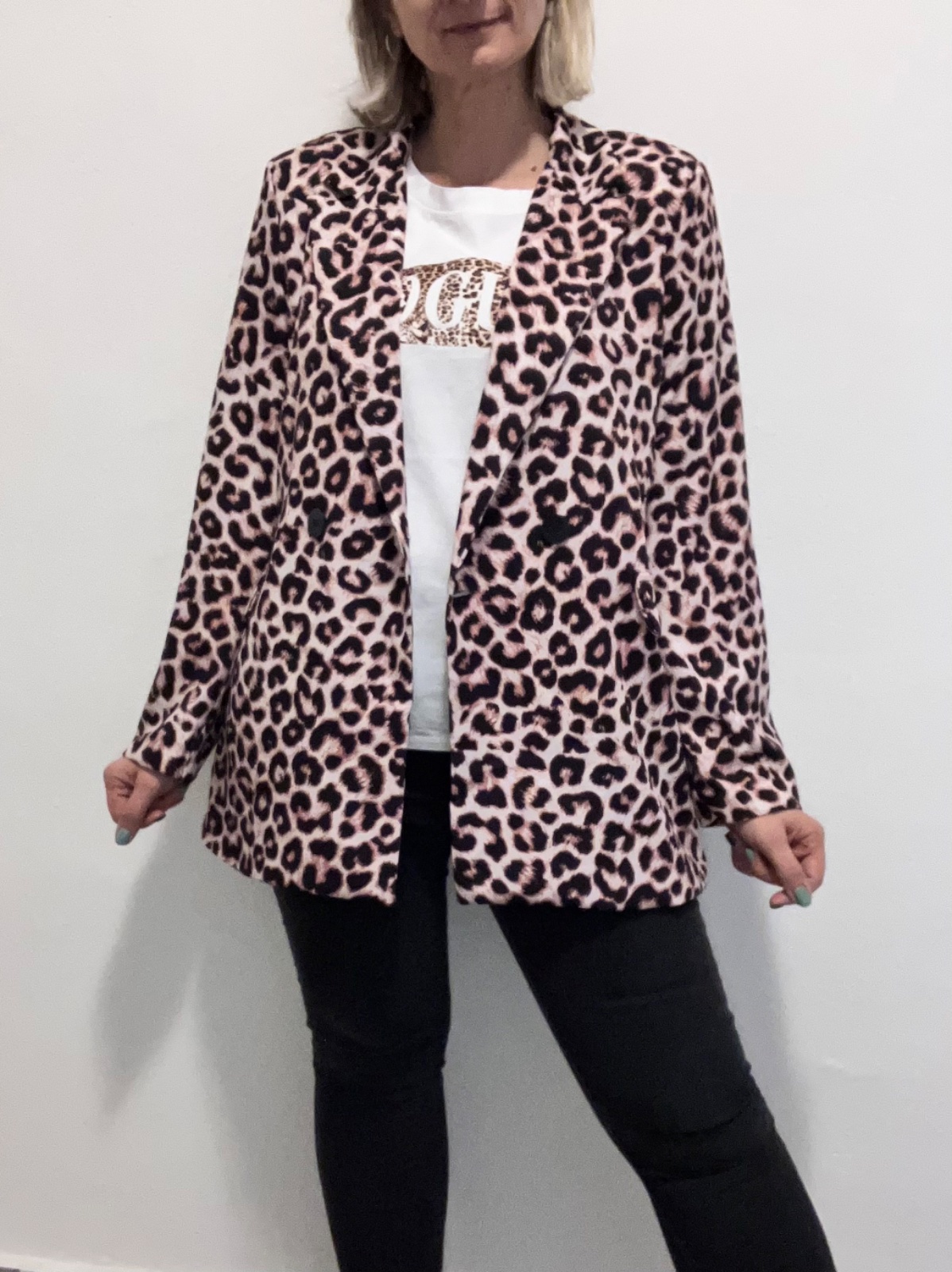 Dámske sako s leopardím vzorom (UNI - M,L,XL)