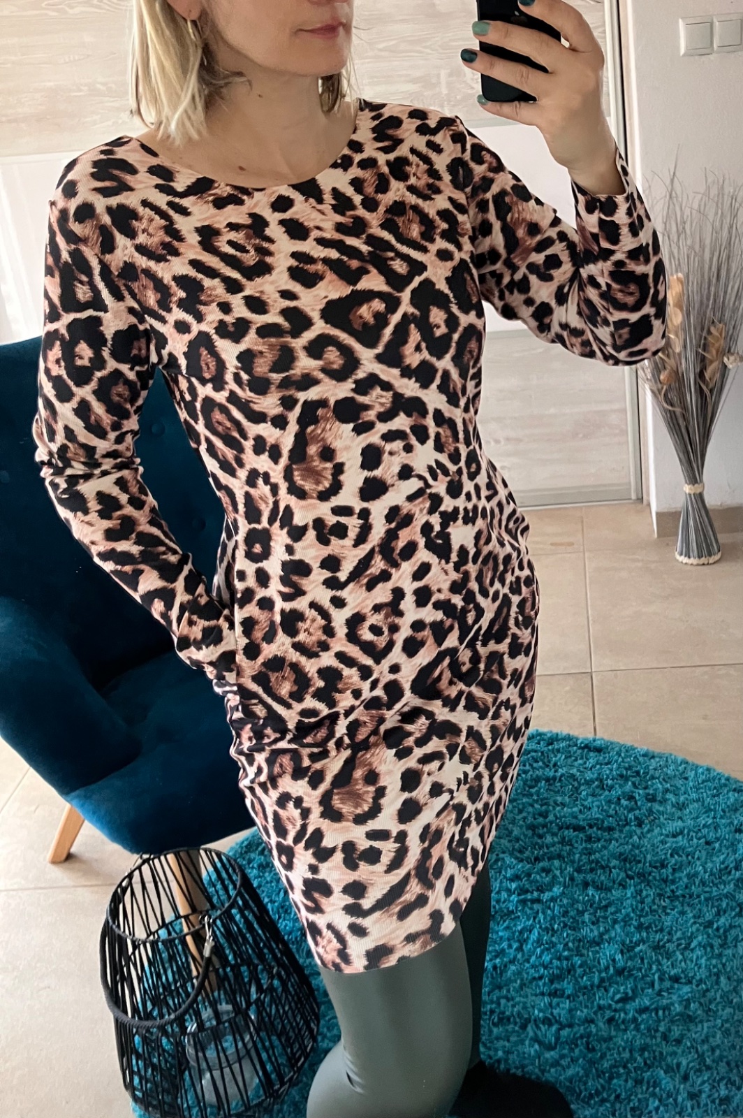 Dámske leopardie mini šaty (UNI - S,M,L,XL)