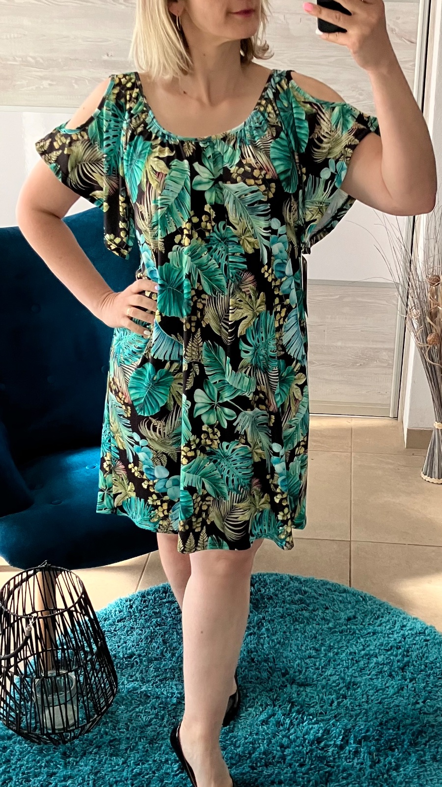 Vzorované šaty oversize (UNI - M,L,XL,XXL)