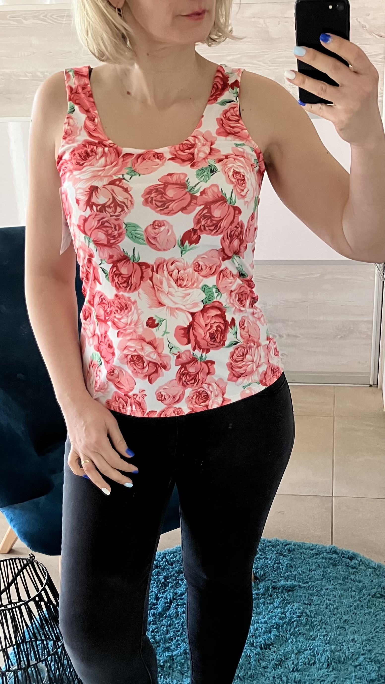 Dámske kvetované tielko (UNI - S,M)
