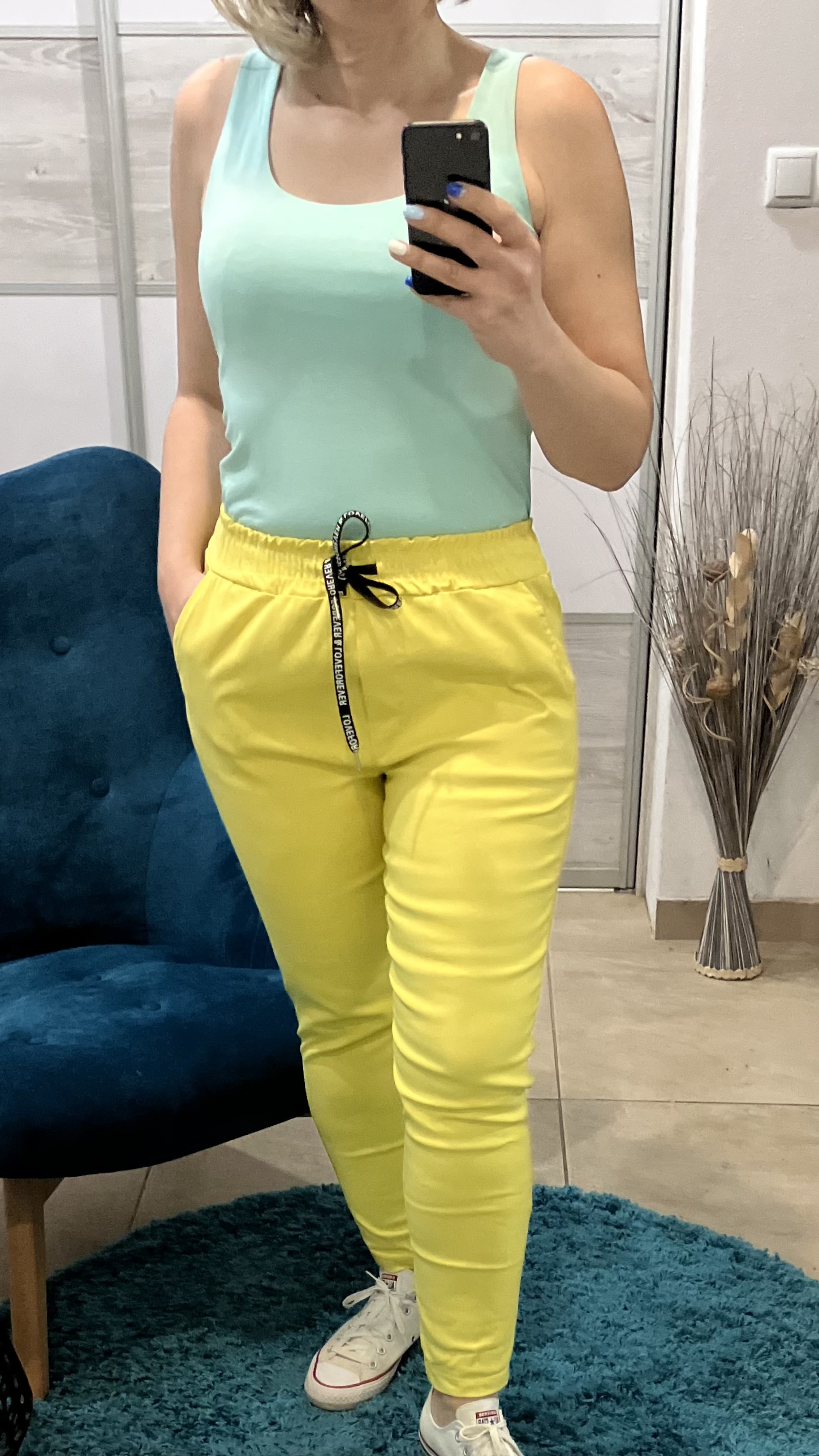 Dámske tenké žlté nohavice (UNI - M,L,XL)