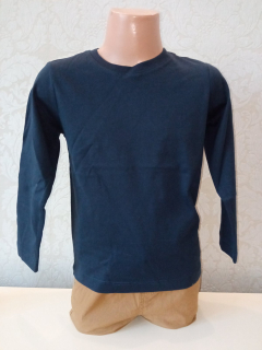 Tmavomodré tričko dlhý rukáv OVS,2-3 r.