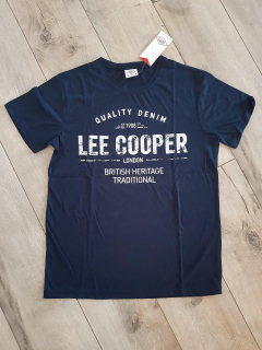 Tmavomodré tričko s nápisom Lee Cooper (S)