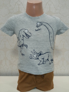Sivé tričko s dinosaurami Palomino (98)