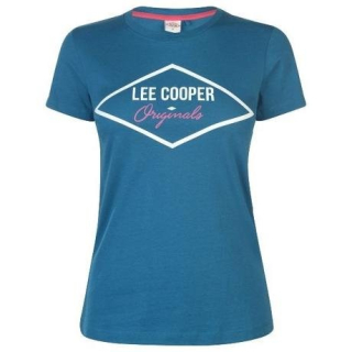 Tyrkysové tričko krátky rukáv Lee Cooper (L)