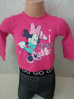 Tmavoružové tričko Minnie (9-12 mes.)