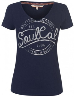Tmavomodré tričko krátky rukáv Soul Cal (L)