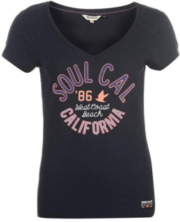 Modré tričko s nápisom Soul Cal (M)