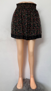 Čierna kvetovaná sukňa E-vie (12)