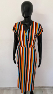 Farebné pásikavé šaty Bershka (XS)