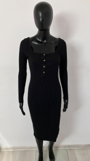 Čierne rebrované šaty Asos (40)