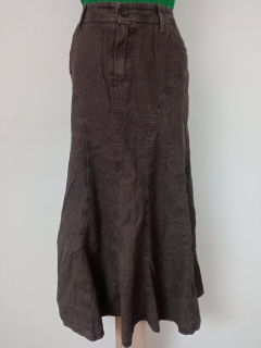 Tmavosivá maxi džínsová sukňa (14)