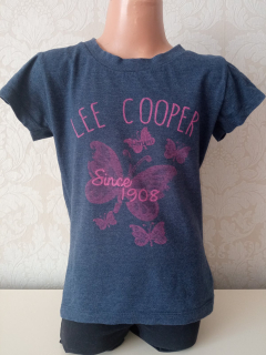 Modré tričko s motýľmi Lee Cooper