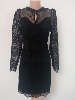 Čierne elegantné čipkované šaty Next (40)