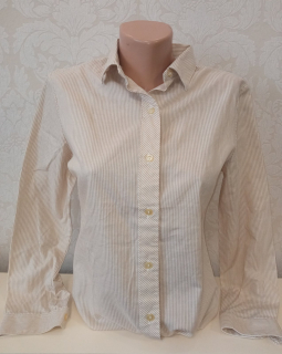 Hnedo-biela pásikavá košeľa