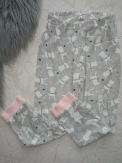 Sivé pyžamové nohavice so zajačikmi(5-6r.)