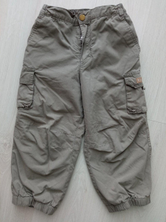 Khaki zateplené nohavice (98-104)